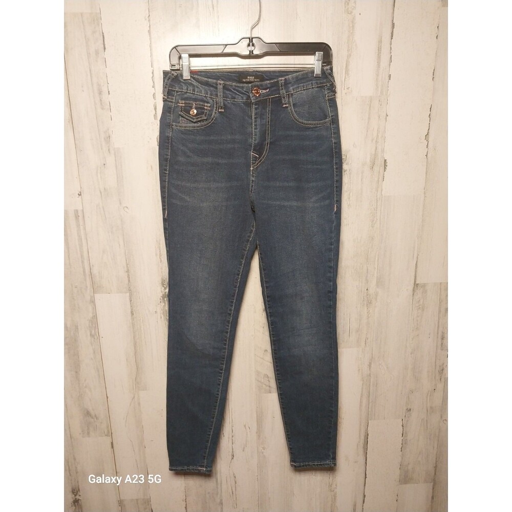 TRUE RELIGION Women’s Halle High Rise Super Skinny Dark Wash Jeans Sz 26